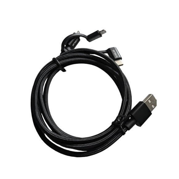 USB-A to Micro USB & USB-C & Lightning. Kobilar 3 in 1 Cable. NWOT. - Picture 5 of 7